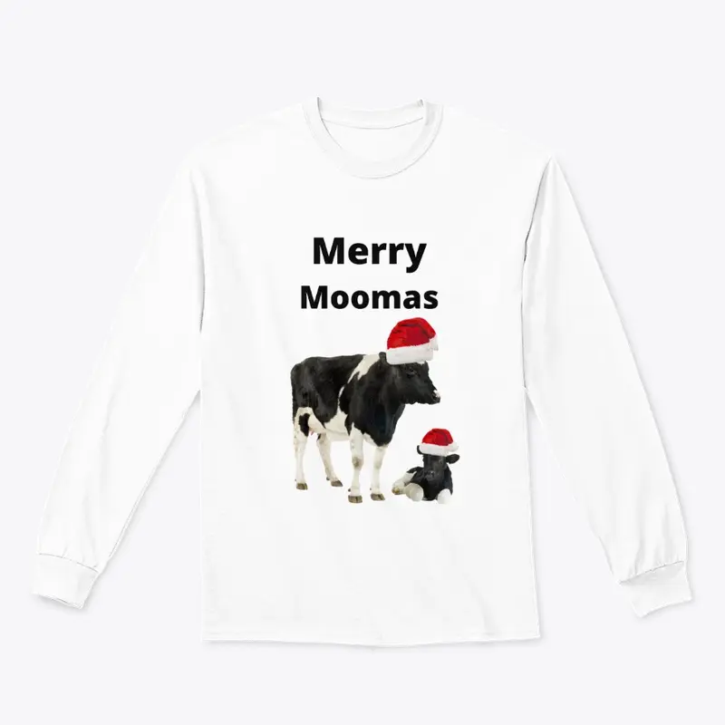 Merry Moomas Christmas Cow Santa Hat