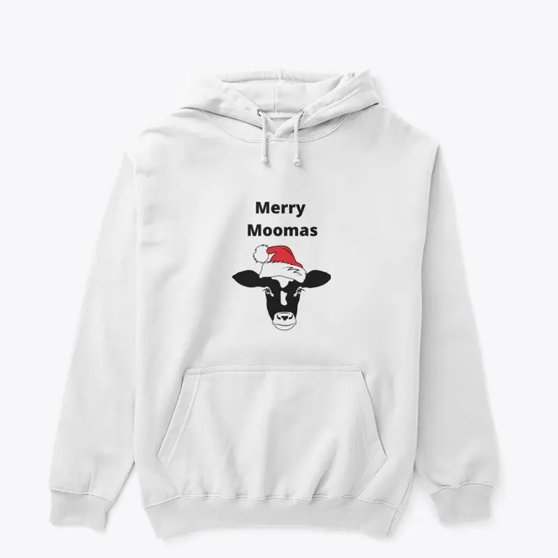 Merry Moomas Cow in Santa Hat