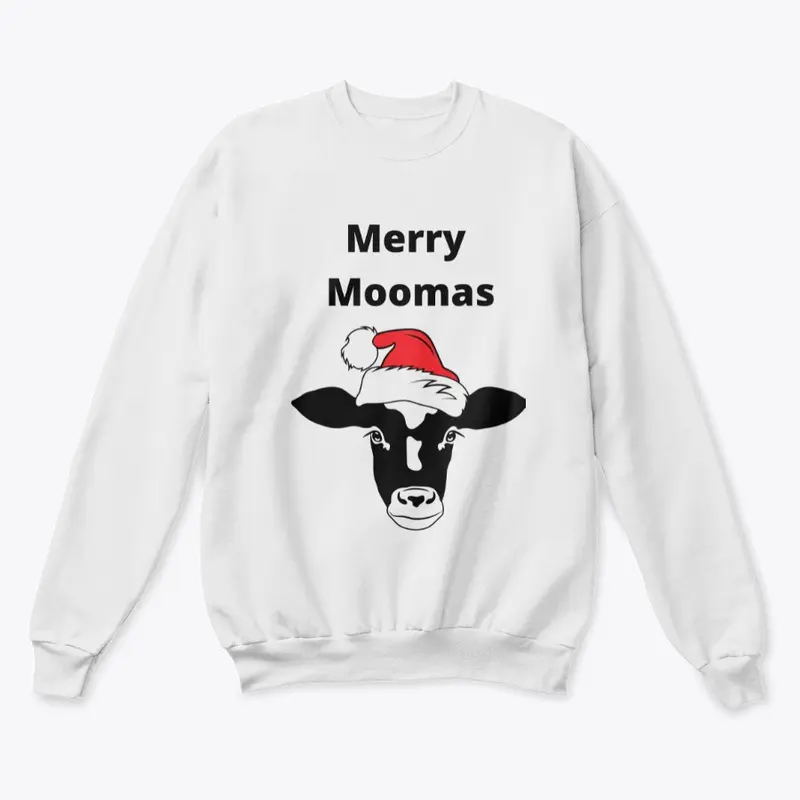 Merry Moomas Cow in Santa Hat