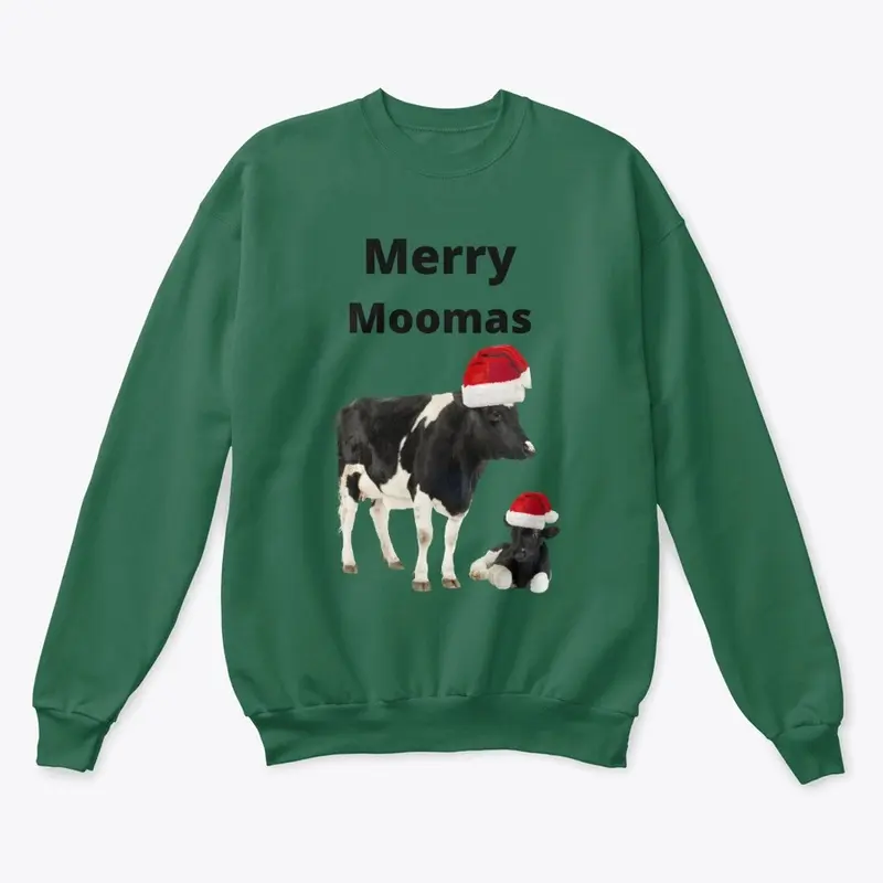 Merry Moomas Christmas Cow Santa Hat