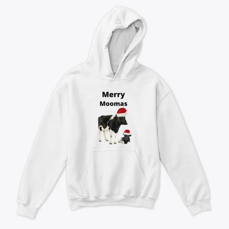 Merry Moomas Christmas Cow Santa Hat