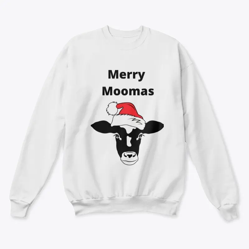 Merry Moomas Cow in Santa Hat